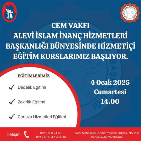 HİZMETİÇİ EĞİTİM KURSLARIMIZ BAŞLIYOR