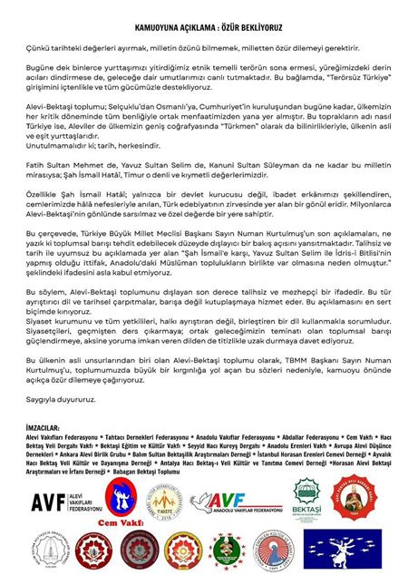 Kamuoyunun Dikkatine Sunarız.